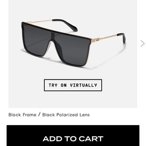 Black Quay Polarized Nightfall Remixed Sunglasses with Gold Accents